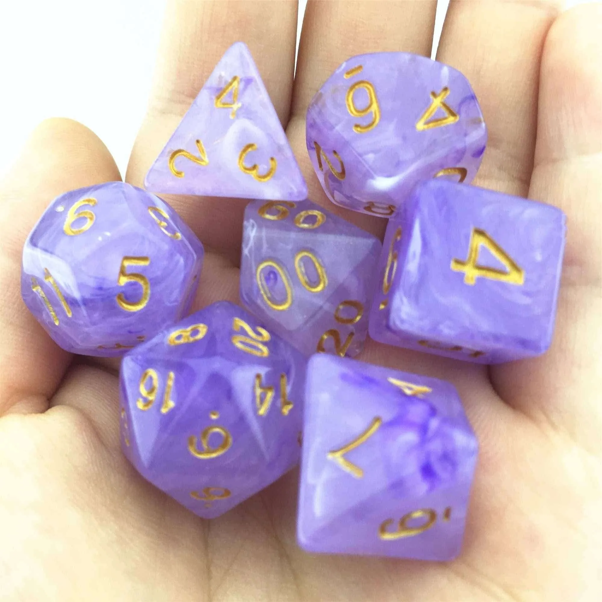 7 шт./компл. многогранные кости d& d4 d6 d8 d10 d% d12 d20 многогранные TRPG игры Набор Игральный костей Настольная игра развлекательные кубики