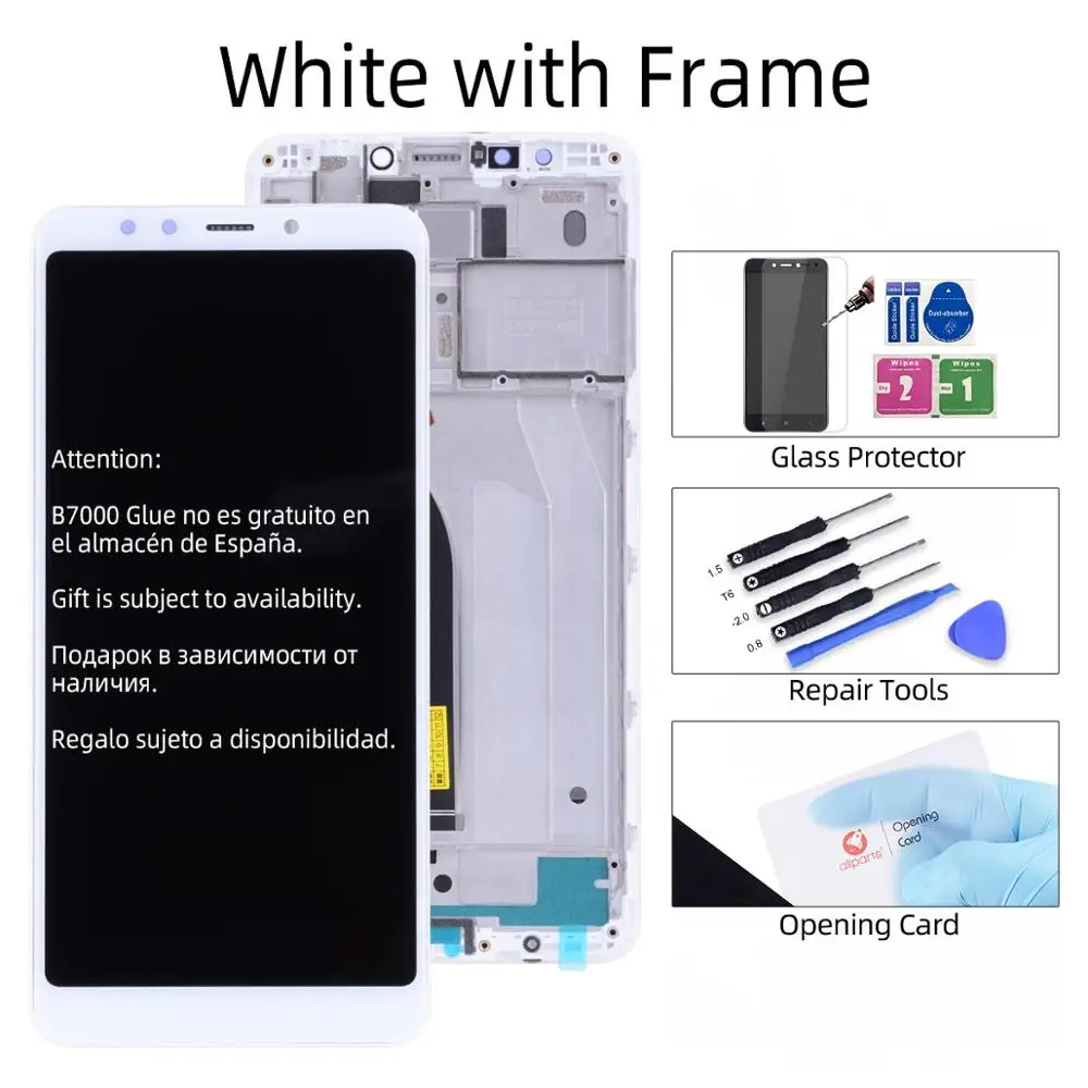 White with Frame 5." 720 x 1400 Дисплей для Xiaomi Redmi 5 ЖК-экран для Redmi 5 LCD MDG1 MDTI с рамкой Запасные части - Цвет: White with Frame