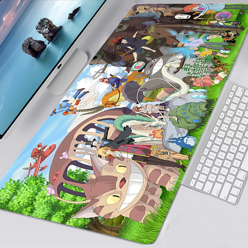 

Mousepad Studio Ghibli Spirited Away Totoro Gaming Accessories Mouse Mat XXL 90X30 Mouse Pad Gamer Tapis De Souris XL Mausepad