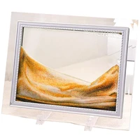 glass frame moving sand art dynamic sand picture abstract scenery sand image hourglass desktop art perfect xmas gift