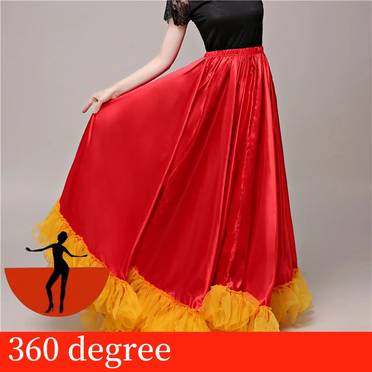 Танцевальный Костюм для фламенко для женщин Vestido Sevillana Gypsy Испания Фламенго леди танцевальное платье юбки фламенко сценическая танцевальная одежда SL1447 - Цвет: style 2 360