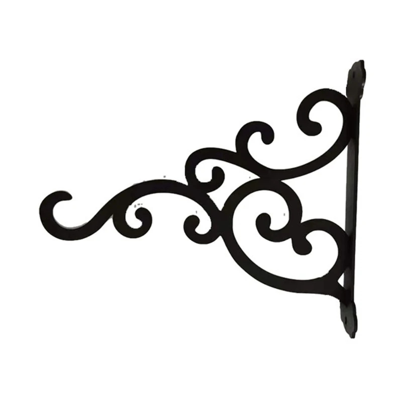 

Black Wall Light Hook Bracket Multipurpose Decorative Wall Hanger for Wind Chimes Garden Hanging Basket Planter Lantern Pot