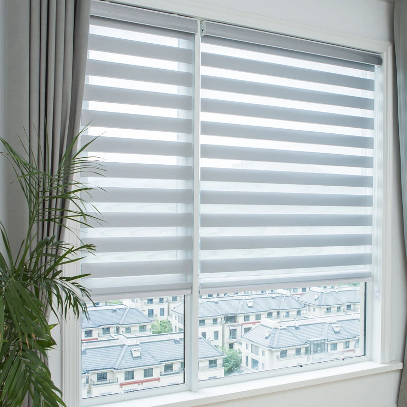 Изысканные полосатые шторы на роликах из прозрачной ткани | Дом и сад