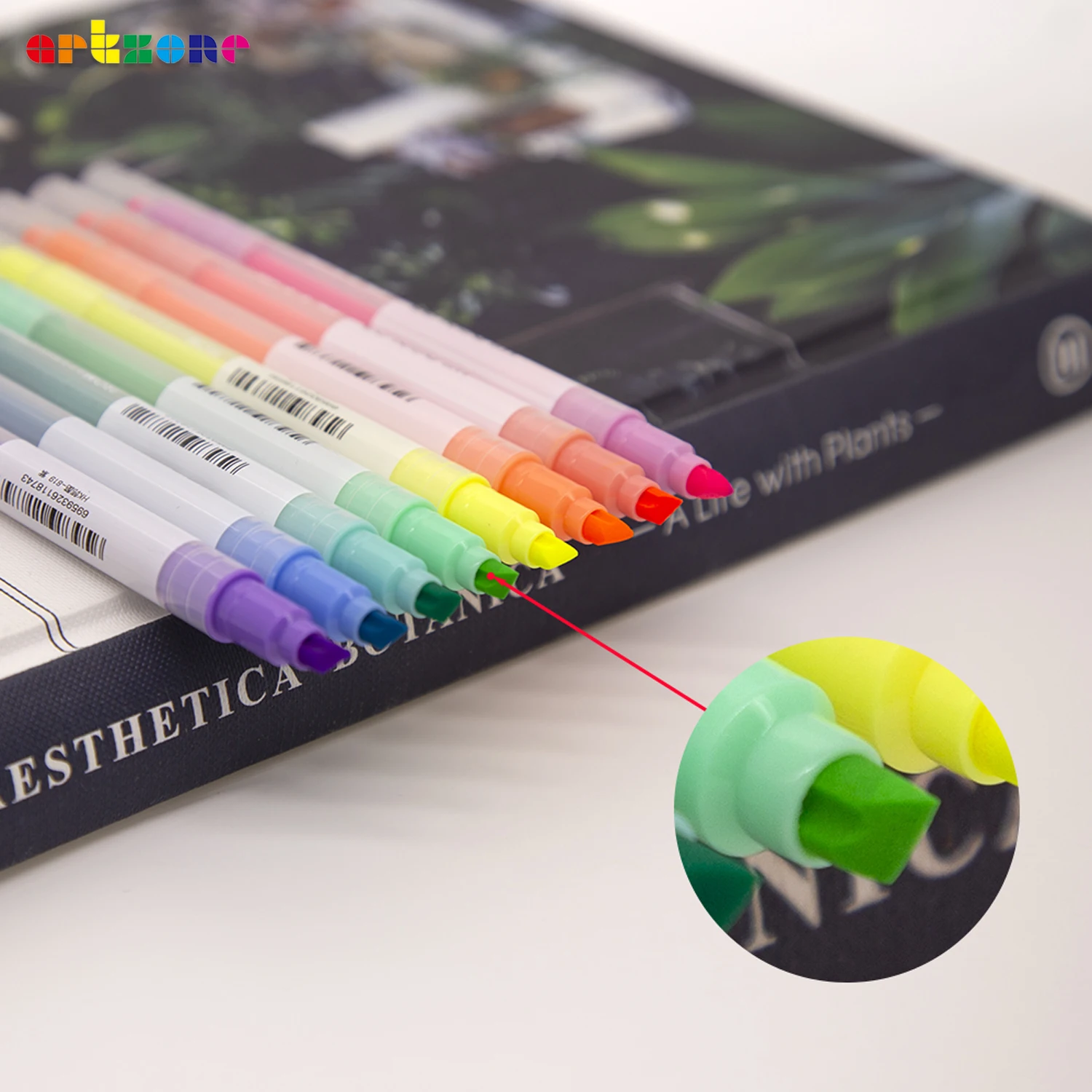 

8 Pcs Dual Tip Pastel Color Highlighter Pens Mildcolor Fluorescent Marker Pen School Office Stationery Supply