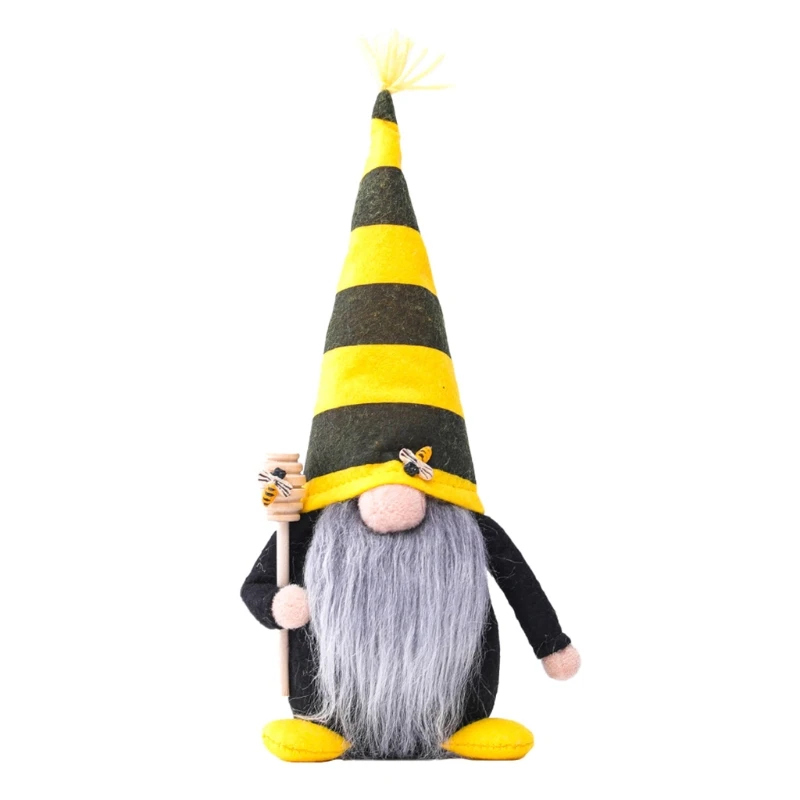 

Bumble Bee Gnome Long Hat Scandinavian Tomte Nisse Swedish Elf Farmhouse Decor