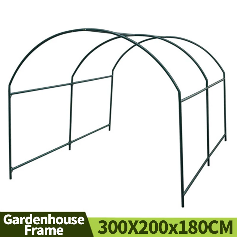Greenhouse Replacement Frame For 300x200x180CM Plant Support Metal Garden Frame Flowers Arches Frame Vegetables Climbing Pergola