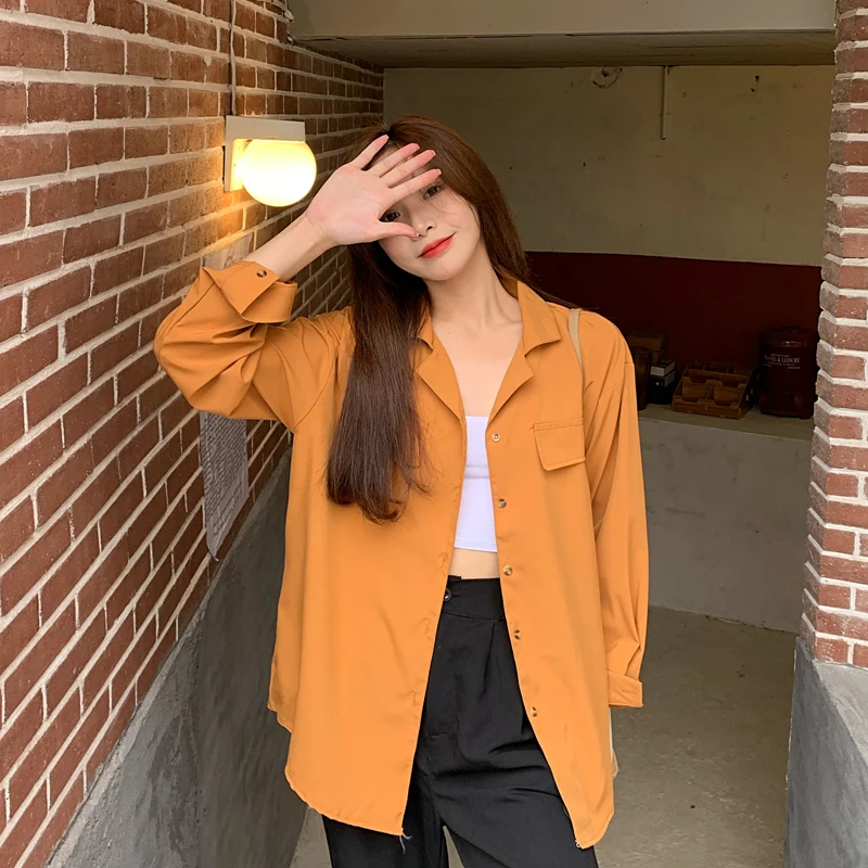 

2021 New Early Spring Shirt Women's Loose and Thin Shirt Long Sleeve Top