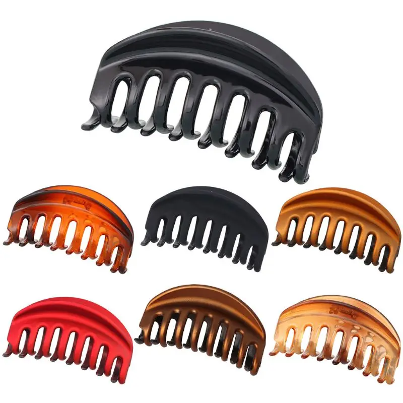 10 см большой пластиковый зажим для волос полукруг ванны душа хвоста женщин