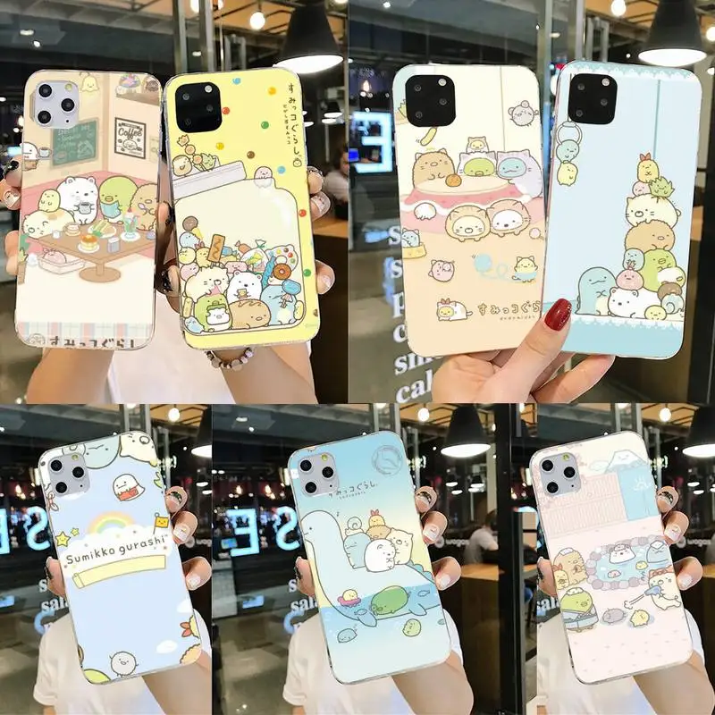HPCHCJHM Япония Kawaii Sumikko Gurashi чехол для телефона iPhone 11 pro XS MAX 8 7 6 6S Plus X 5S SE 2020 XR |