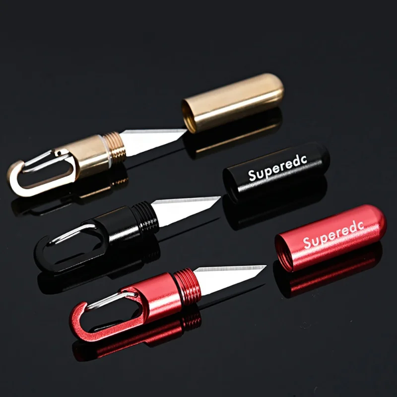 

Multi-function EDC Portable Mini Tool Key Cutting Tool Brass Ring Pendant Tools Capsule Knife Tiny Cutting Tools