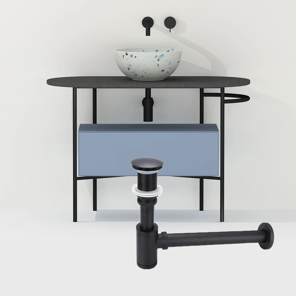 12 sizes customize basin bottle trap drain set hose black bathroom sink pop up filter stopper custom made washbasin siphon hose free global shipping