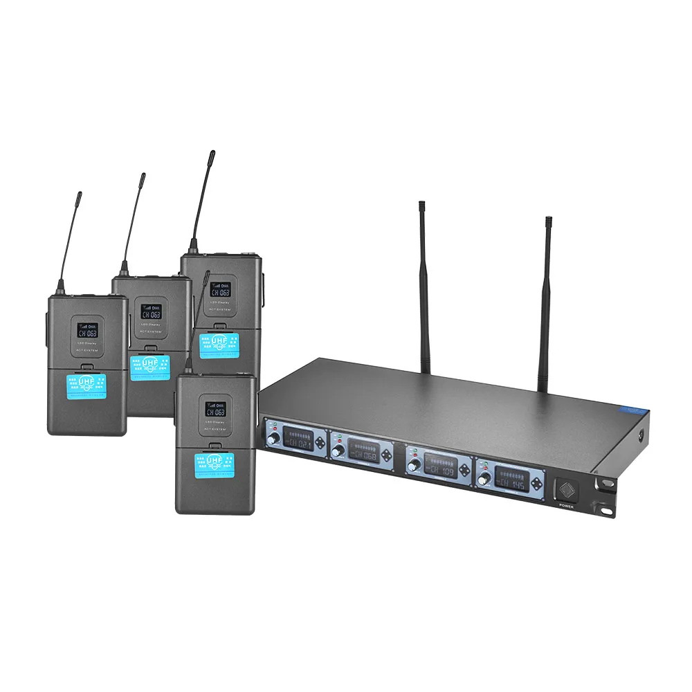 Профессиональная 4 канальная УВЧ беспроводная гарнитура ammoon 4T микрофонная