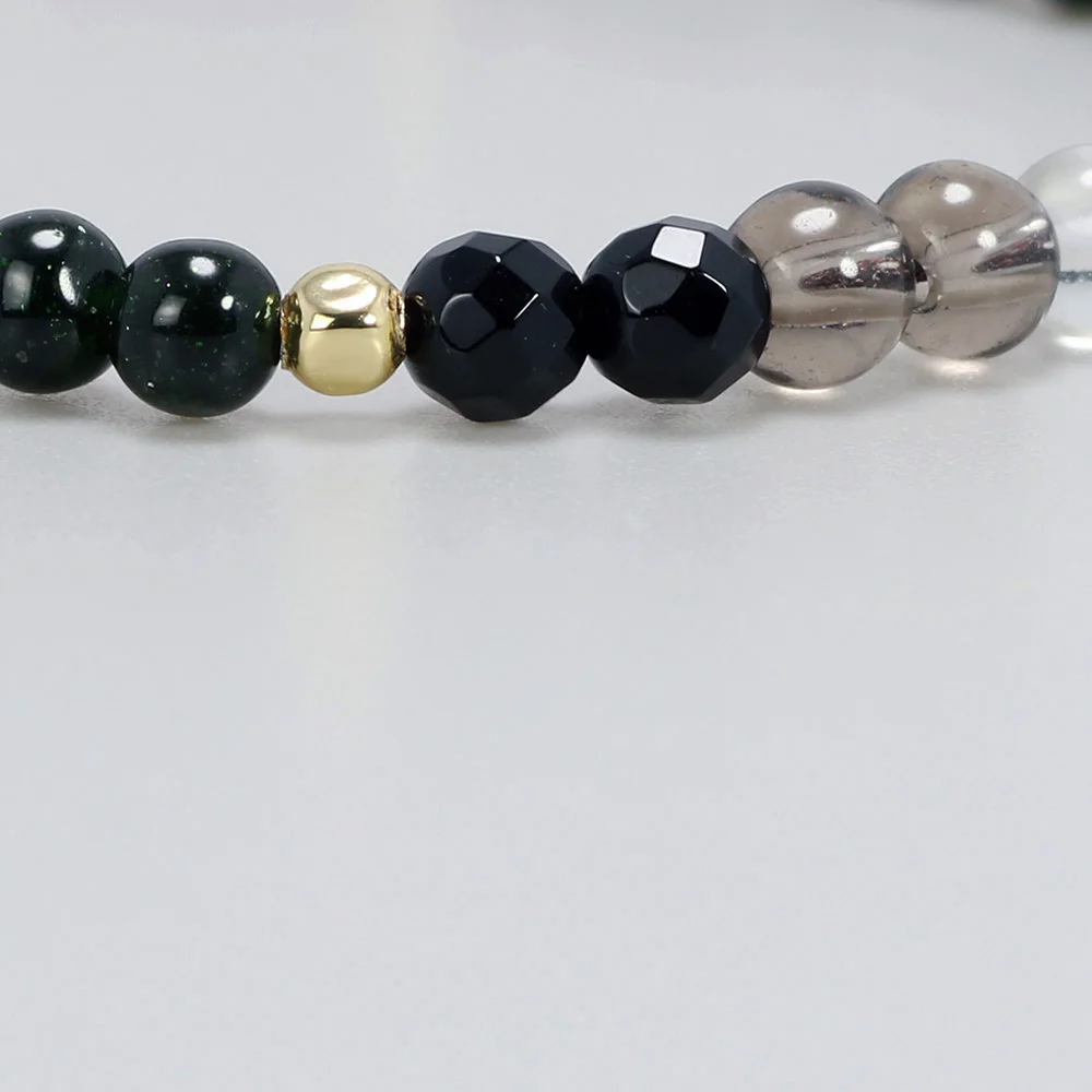 Женский браслет с натуральными бусинами 4 мм|Гибкие и жесткие браслеты| |