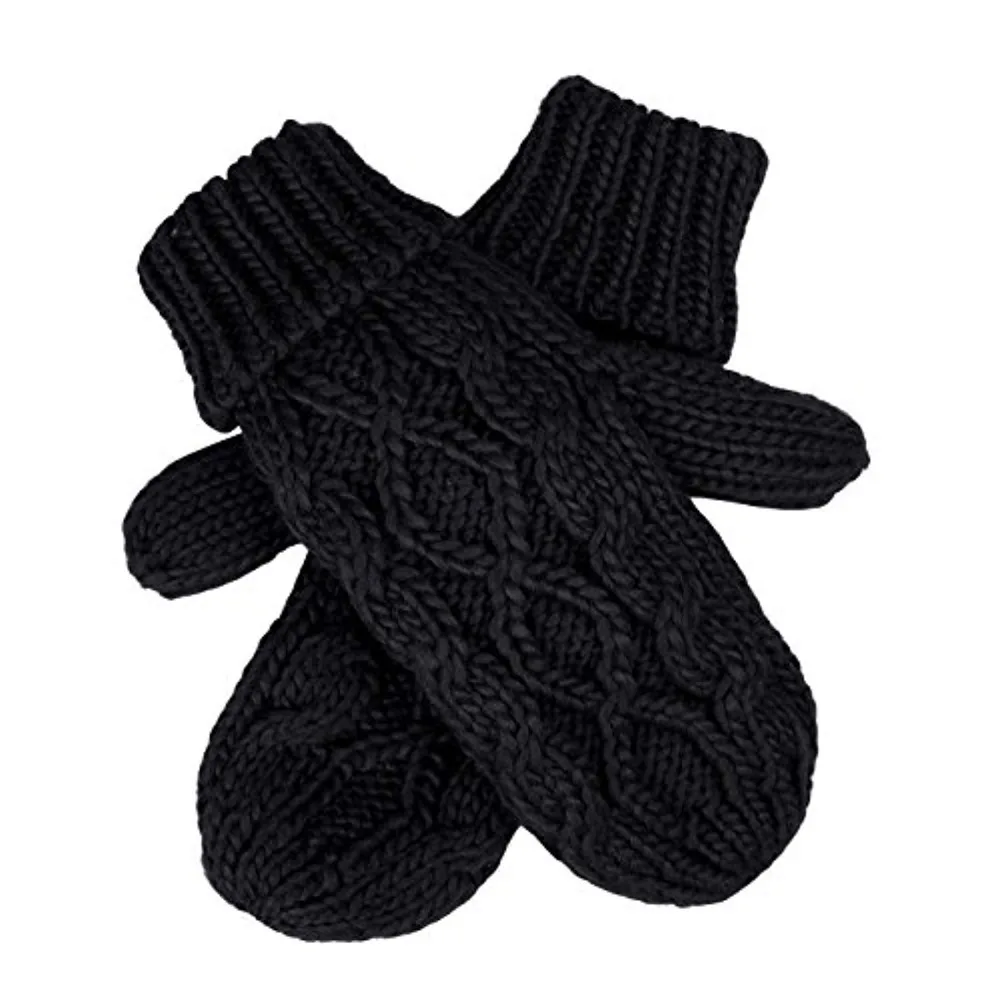 Women Winter Crochet Camp Protective Gloves Twist Cable Knit Hand Warmer Mittens Winter Gloves