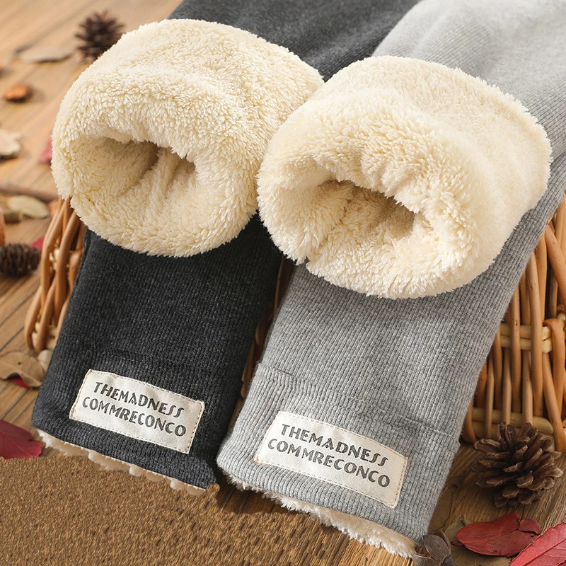 Леггинсы для девочек зимние плотные теплые облегающие штаны Детские флисовые