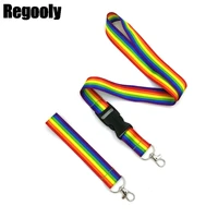 homosexuality rainbow funny art lanyard neck key strap for phone keys id card cartoon webbings ribbons couple decorations gifts