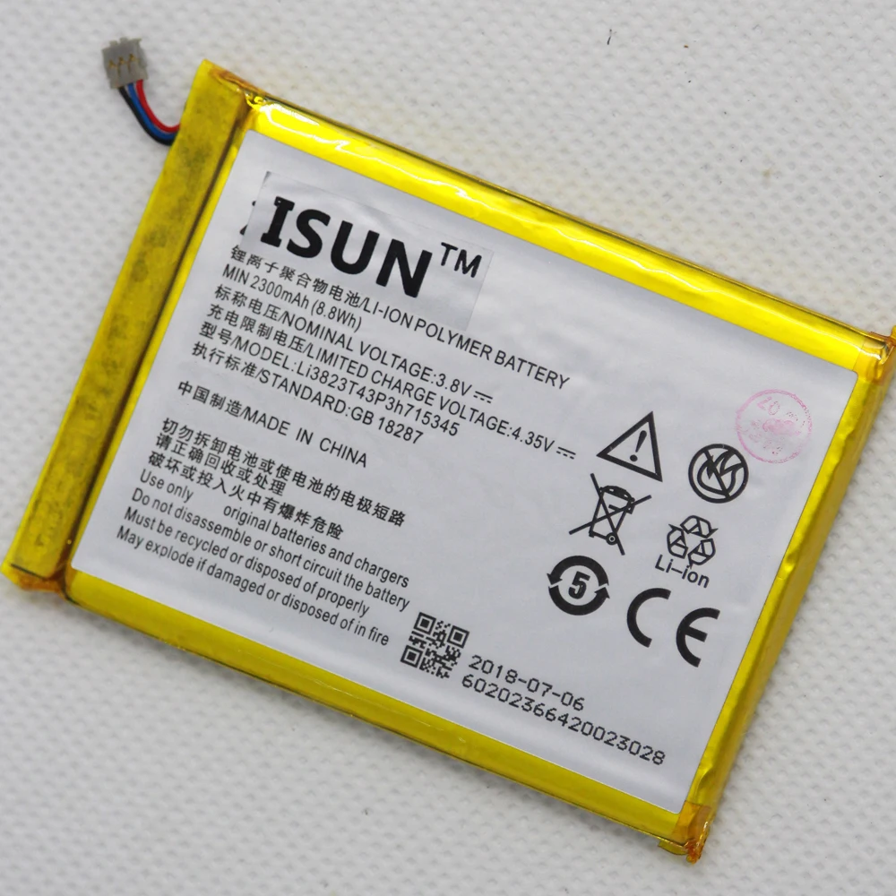 Аккумулятор ISUNOO LI3823T43P3H715345 LI3820T43P3H715345 для ZTE Grand S Flex MF910 MF910S MF910L MF920 MF920S Bateria |