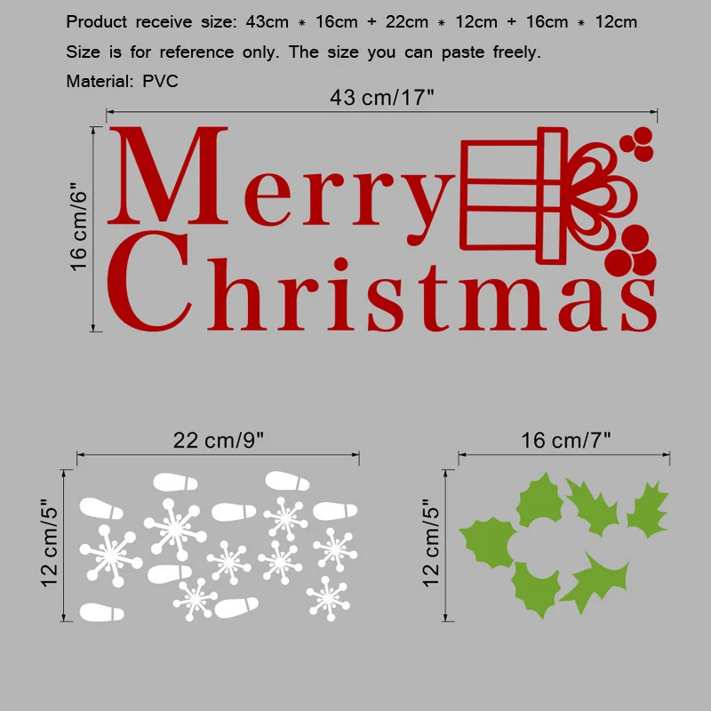 Merry Christmas стикер на стену Снежинка рождественские праздничные украшения гостиная домашний декор Новогодняя дверь из оконного стекла стикер s