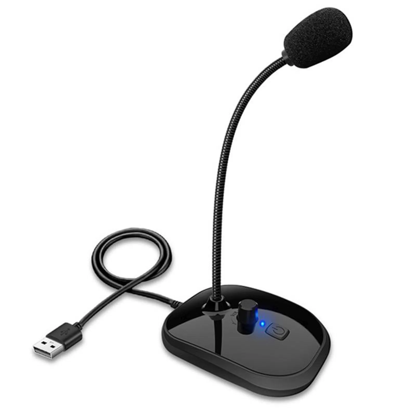 

SK-30 USB Настольный конденсаторный микрофон с функцией отключения звука кнопка регулировки громкости для портативных компьютеров 360 «гусиная...
