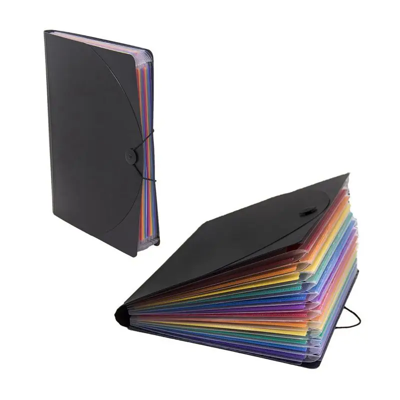 

Папка для файлов с 12 карманами/складной органайзер для файлов формата А4/Портативная папка для файлов гармошкой/многоцветная стойка большо...