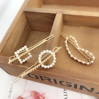 south korea new fund contracted fashion is sweet and geometric pearl hairpin headdress butterfly hair accessories hair clips