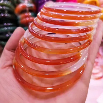 

Zheru ювелирные изделия из натурального агата халцедон двухцветная тонкая полоса 54-64 мм браслет элегантная принцесса ювелирные изделия для м...