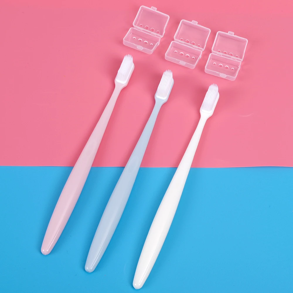 

3pc/set Soft Toothbrush Nano Brush Teeth Eco Friendly Charcoal Hygiene Brosse Brush Portable Travel Toothbrush Oral Care Tools