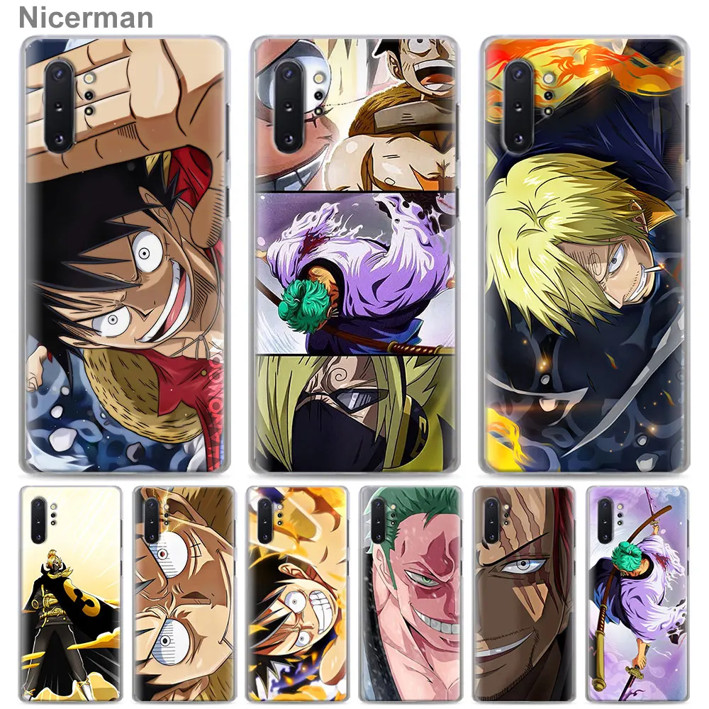 Аниме one piece Луффи Зоро телефонные чехлы для samsung Galaxy Note 10 Plus(5G) Note 8 9 10 S10e S10 S8 S9 Plus жесткий чехол
