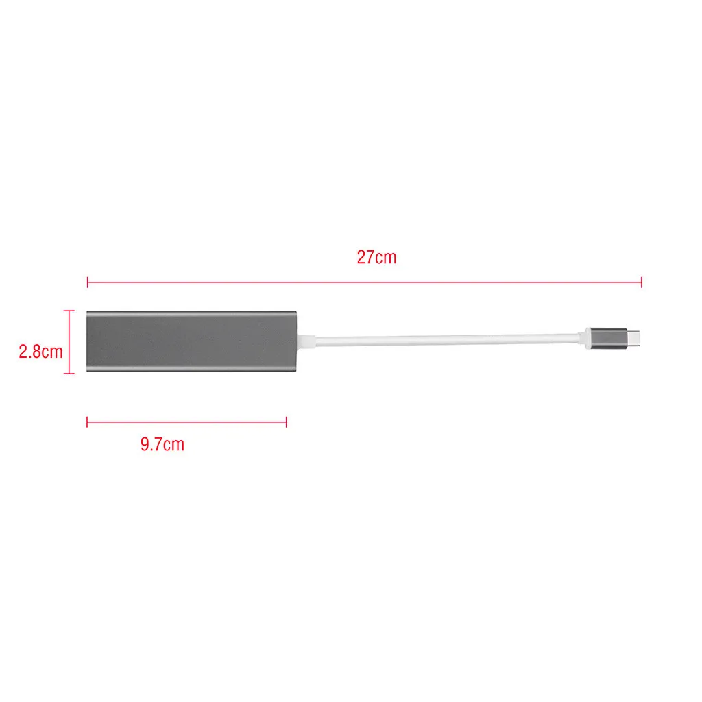USB C Ethernet RJ45 Lan Adapter Type to 3 Ports 3.0 Hub 10/100/1000Mbps Gigabit Network for Macbook | Компьютеры и офис