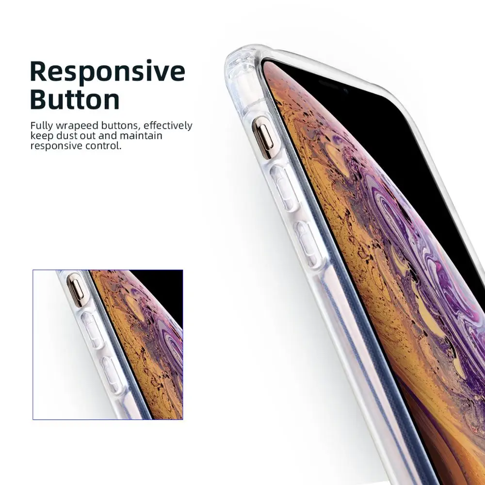 Мягкий полупакет с цветочным принтом чехол для телефона iphone Max TPU бампер + PC задняя