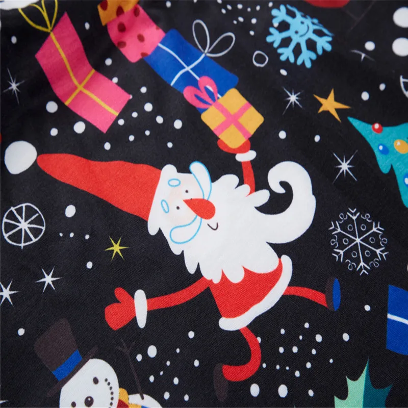 Платье для мамы и дочки семейная одежда наряды ребенка на Рождество девочек с