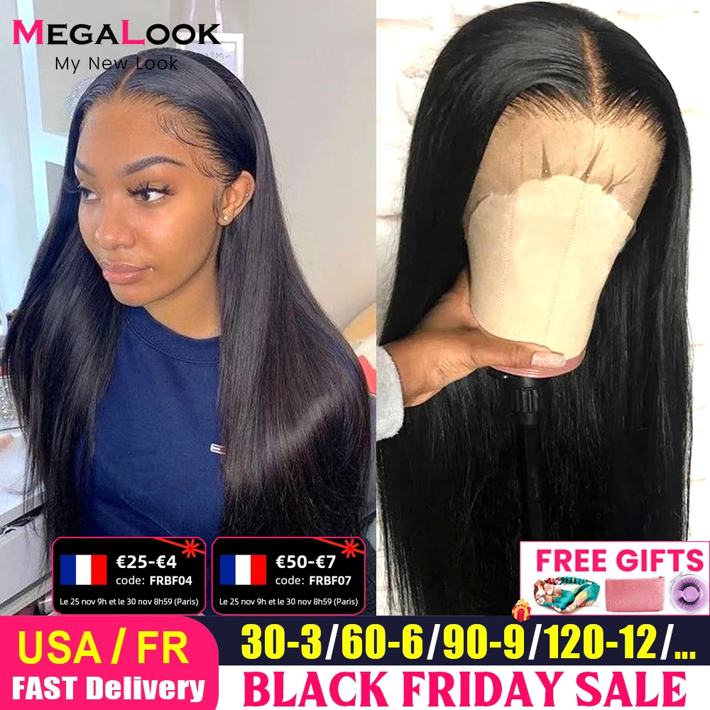 

Straight Human Hair Lace Wig Transparent Lace Wig 13x5x2 T Part Brazilian Remy Human Hair Wigs For Women Lace Closure Wig 28inch
