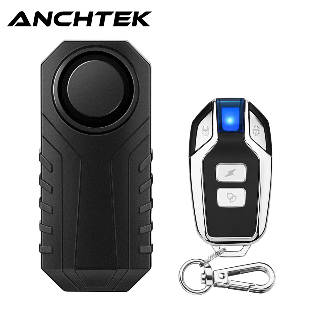 Сигнализация Anchtek Беспроводная с защитой от кражи для мотоцикла и велосипеда