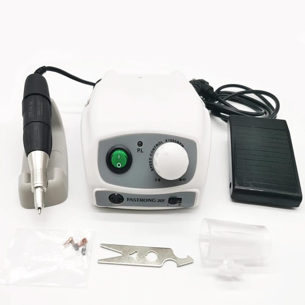 40000 об/мин Мощный 207B блок управления сильный 210 102 микро мотор ручка Электрический маникюр оборудование для полировки ногтей инструменты для ногтей