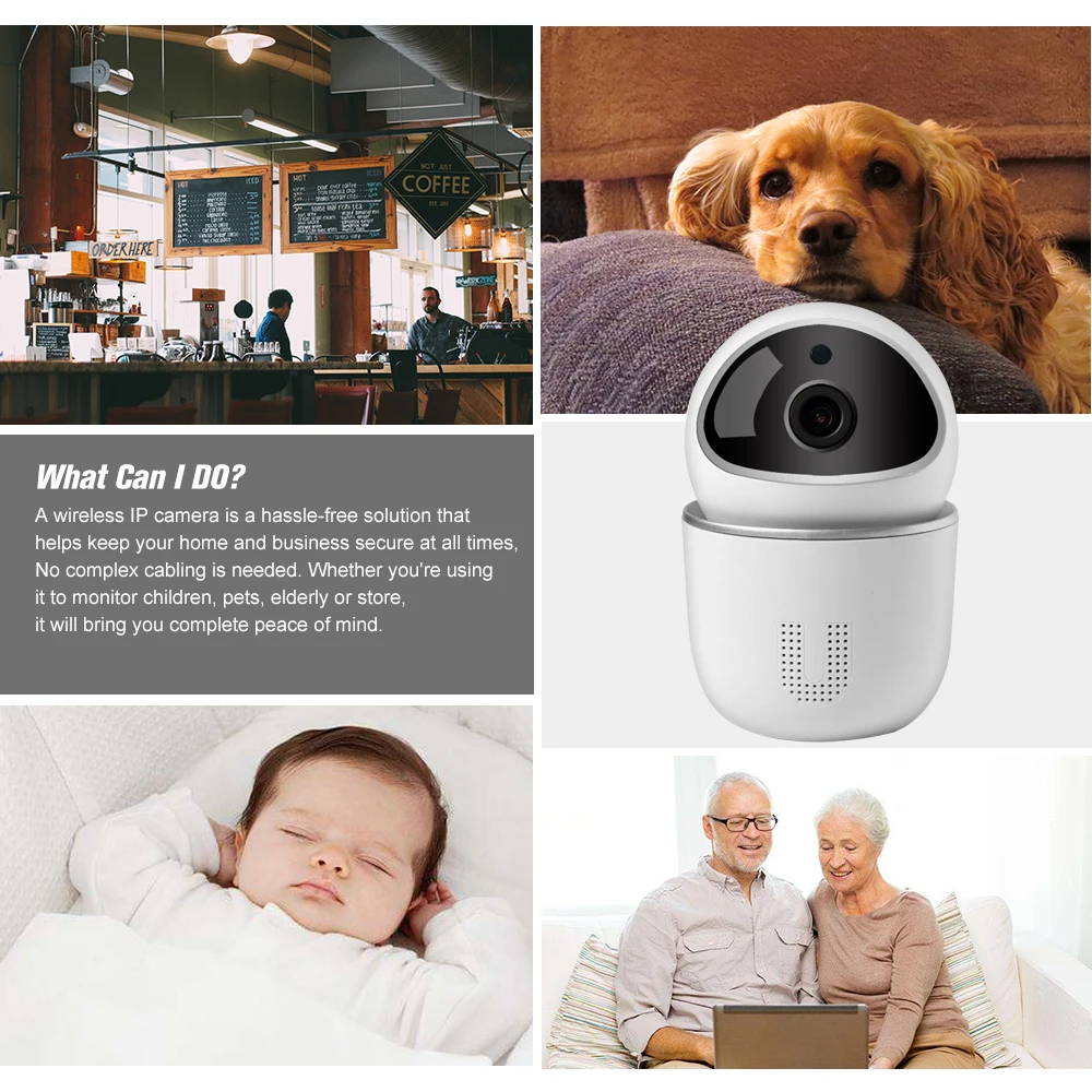 Smart Home WIFI Camera 1080P Wireless IP Motion Detection Security TF Card Record Voice/APP Remote Control | Электроника