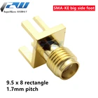 SMA-KHD женское сиденье 18 ГГц, проверенный уровень, SMA, внешнее внутреннее отверстие с винтом 1,7 мм, SMA-KE большая офсетная ножка, гнездовое сиденье SMA