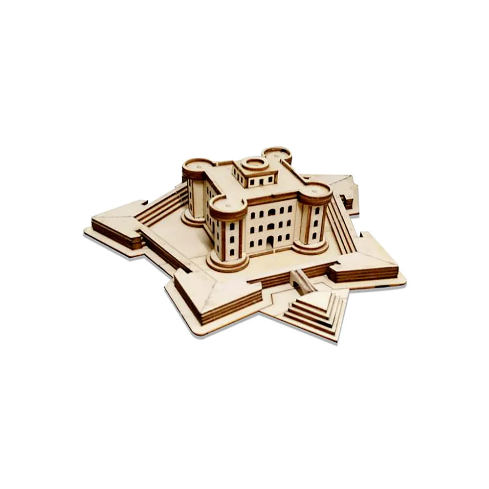 Деревянное здание Военные боевые сцены модель замка форта сборка своими руками