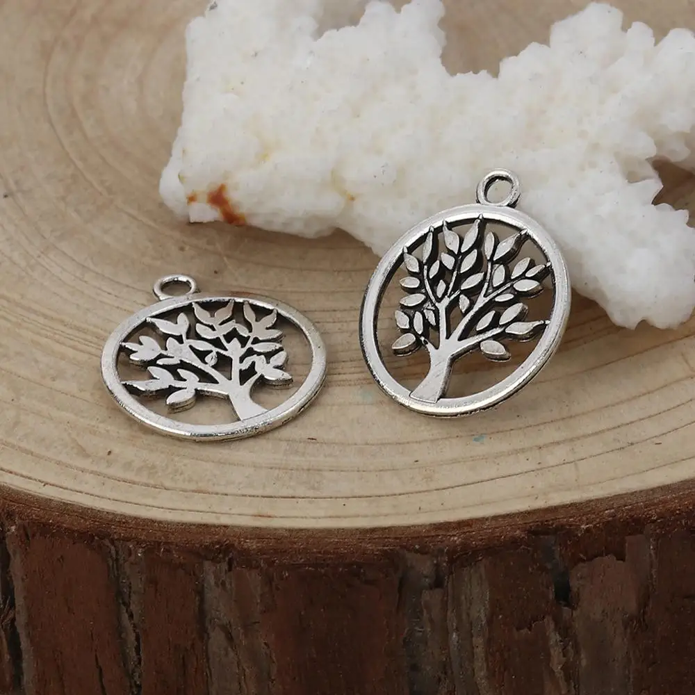 DoreenBeads модные подвески из сплавов на основе цинка круглые серебристые фурнитура