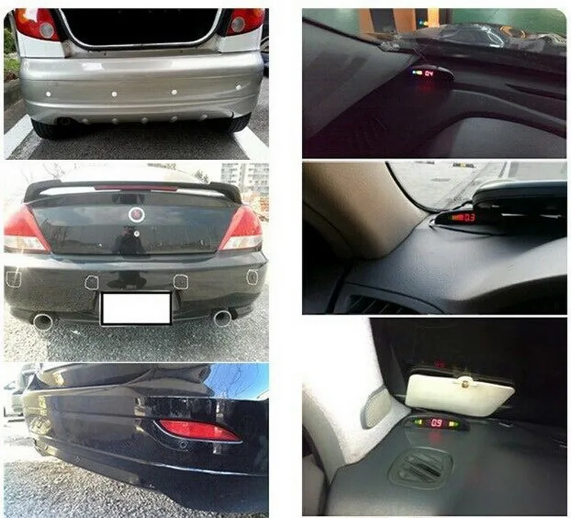 Parktronic LED Parking Sensor with 8 sensors 12V Detector System Car Parking Sensor Auto Reverse Backup BEBE Sound Alarm Display