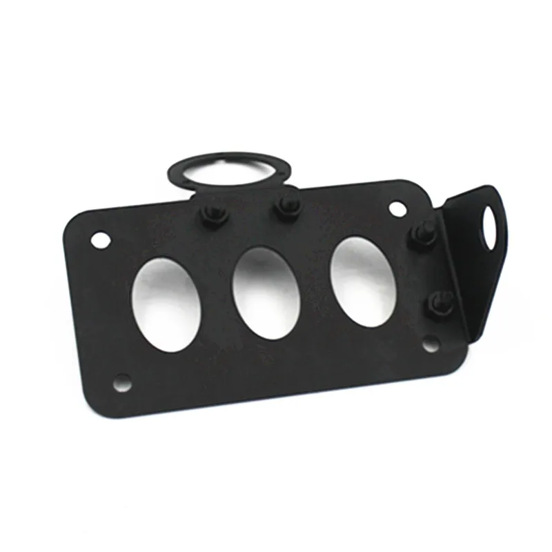 Motorcycle Side Mount License Plate Tail Light Bracket Metric Choppers Dirt BikeDual Sport bike Cruiser Bobber Touring Atv| |