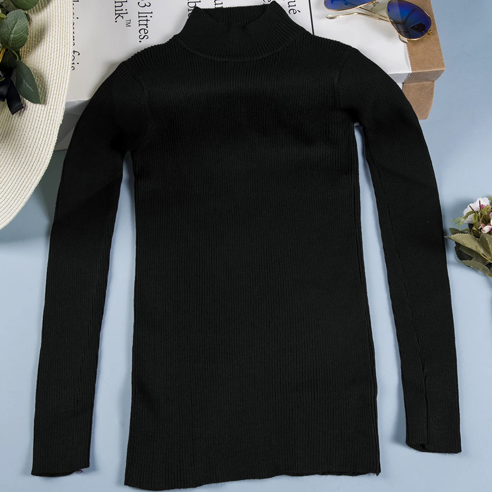 Женский трикотажный пуловер в рубчик красный Повседневный эластичный джемпер с