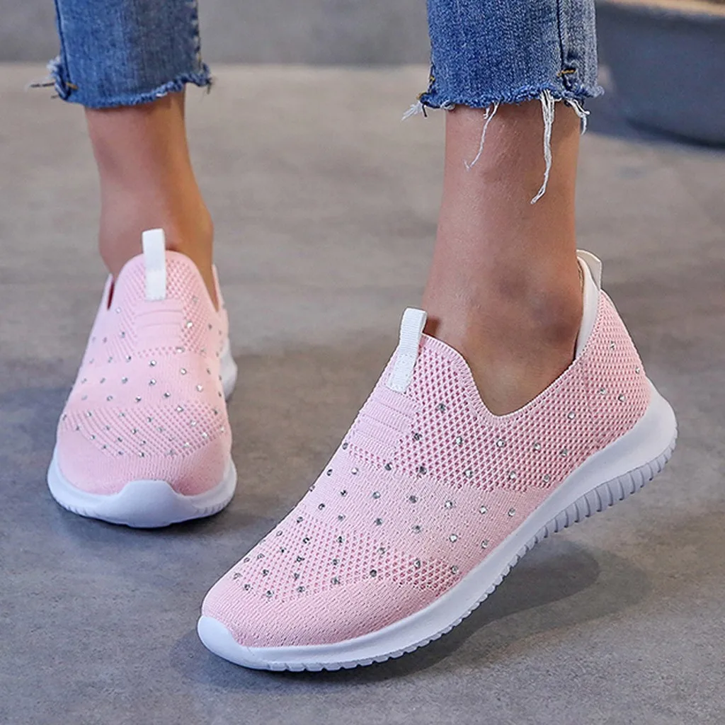 Кроссовки женские из дышащего материала повседневная обувь для бега и ходьбы без