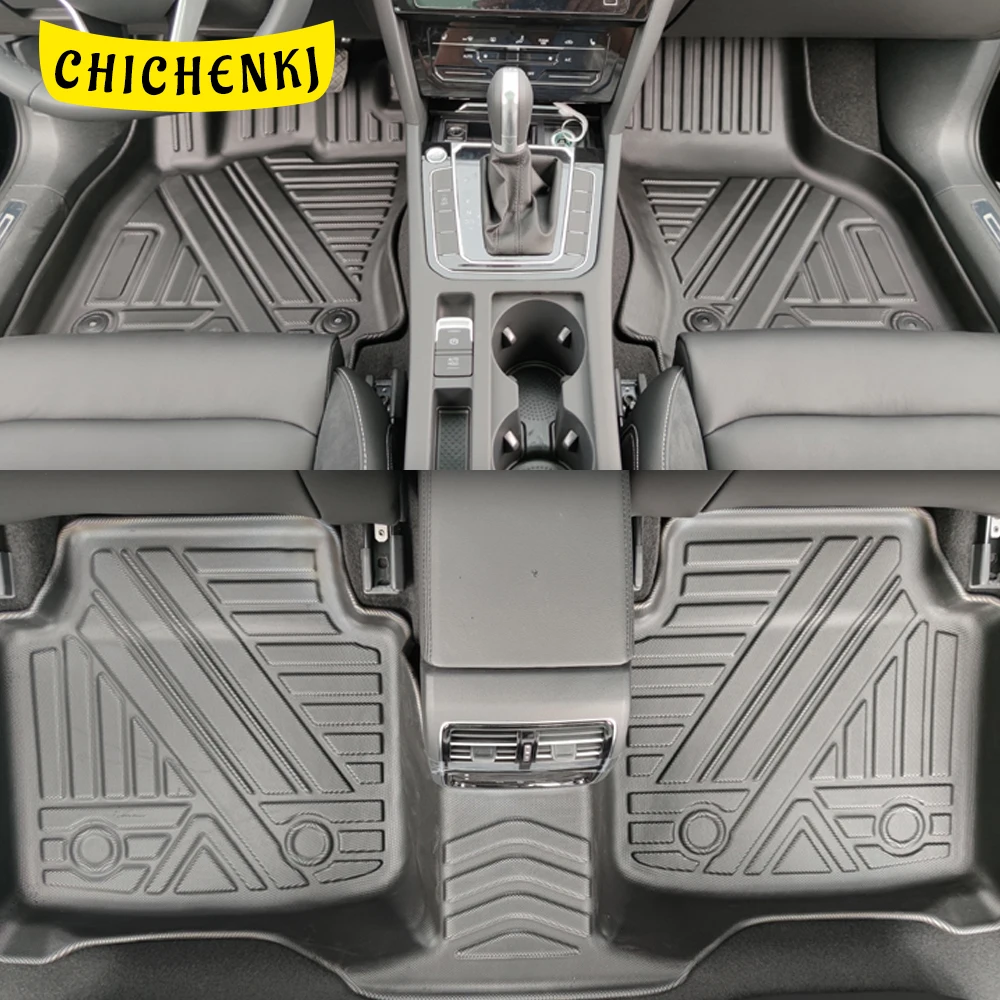 

For VW Volkswagen Passat B8 2016-2020 Auto Car Floor Mats All-Weather TPE Foot Mats Odorless Pad Tray Mat Interior Accessories