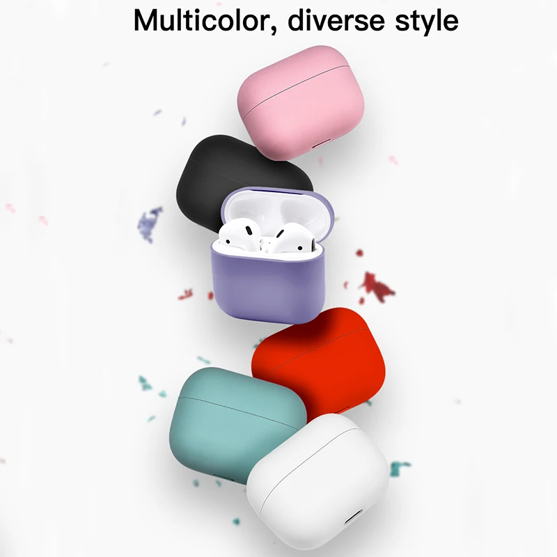 

Ultra-thin Silicone Bluetooth Wireless Earphone Case For Apple AirPods Pro Cute Protection Cover For Airpods Charging Box