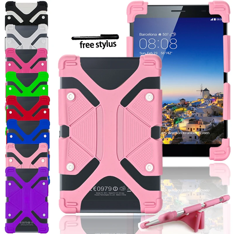 

Tablets Case for Lenovo Tab2/Tab3/Tab4 Tablet Full Four Corner Shockproof Protective Case + Free Stylus