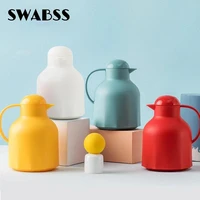 1l thermos flask double layer glass vacuum flask kettle coffee tea insulation pot large capacity kitchen hot water jug best gift