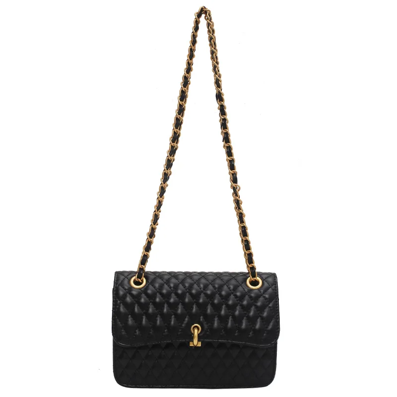 

Lingge PU Leather Small Crossbody bag 2021 Fashion New High Quality Lady Travel Luxury Chain Shoulder Handbag and Purses