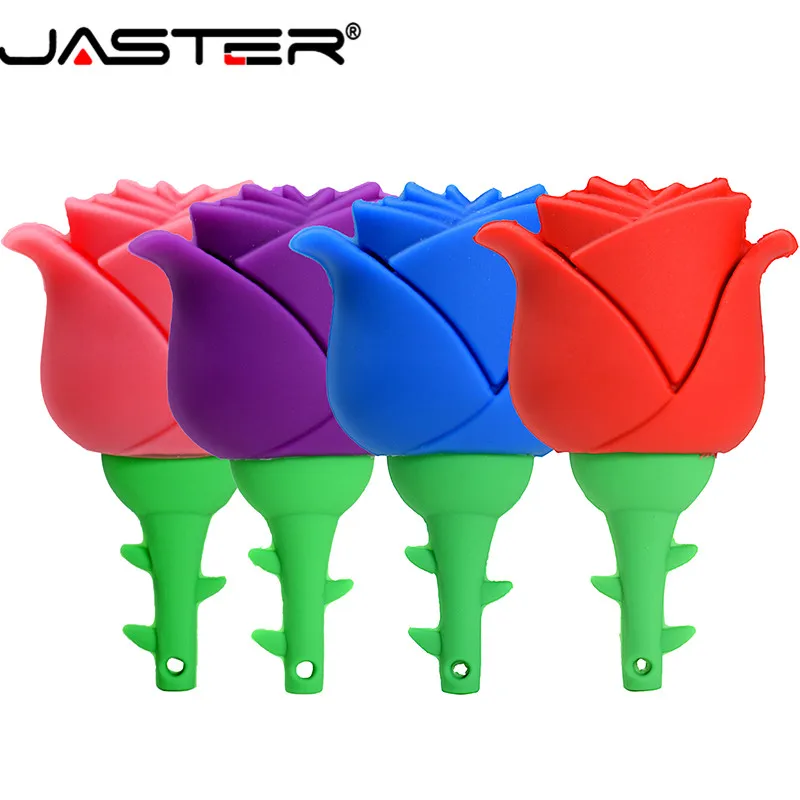 

JASTER The new Rose USB flash drive USB 2.0 Pen Drive minions Memory stick pendrive 4GB 8GB 16GB 32GB 64GB gift