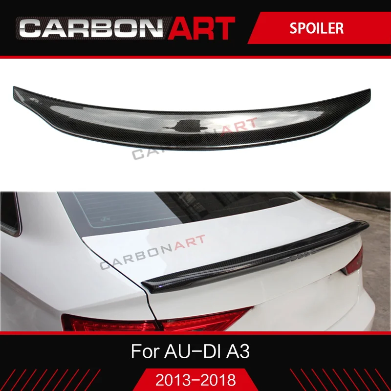 УГЛЕРОДНЫЙ спойлер для audi A3 S3 8V автомобильный Стайлинг задний багажника из