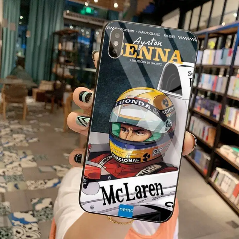 Чехол для телефона PENGHUWAN Racing Ayrton Senna из закаленного стекла iPhone 11 Pro XR XS MAX 8X7 6S 6 Plus SE
